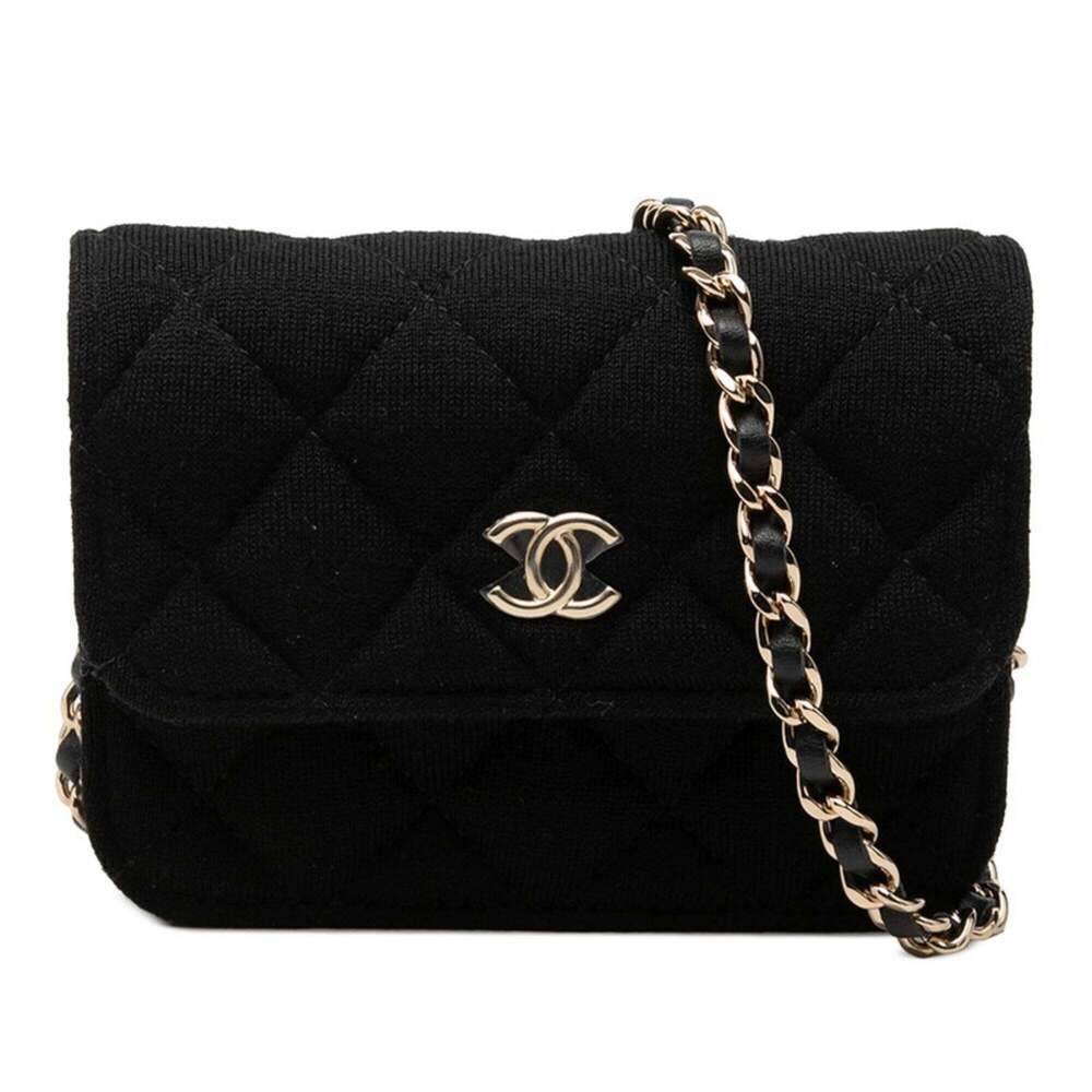 CHANEL Black Logo Shoulder Bag